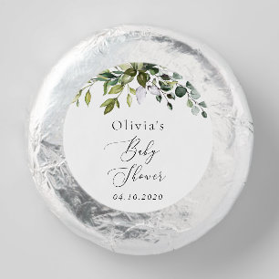 Greenery, Eucalyptus Leaves, Boho, Baby Shower Dipped Oreo Cookie Favors