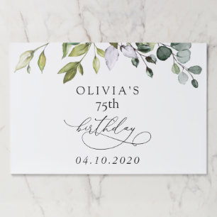 Greenery, Eucalyptus Leaves, Boho, Birthday Paper Pad