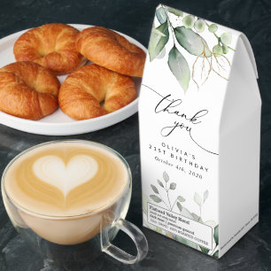 Greenery, Eucalyptus Leaves, Boho, Birthday Roasted Coffee