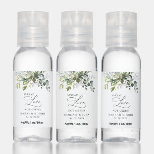 Greenery, Eucalyptus Leaves, Botanical Wedding Hand Sanitizer