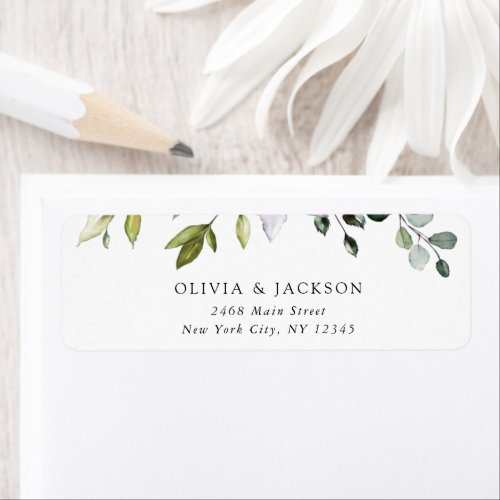 Greenery Eucalyptus Leaves Botanical Wedding  Label