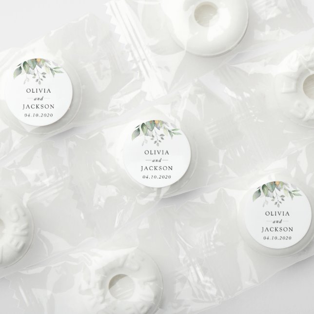 Greenery, Eucalyptus Leaves, Botanical Wedding Life Saver® Mints (Assorted)