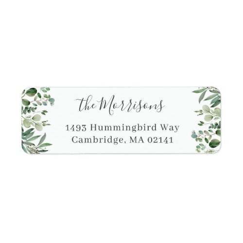 Greenery Eucalyptus Leaves Return Address Label - Greenery Eucalyptus Leaves Return Address Label. 
(1) For further customization, please click the "customize further" link and use our design tool to modify this template. 
(2) If you need help or matching items, please contact me.