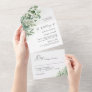 Greenery Eucalyptus Leaves Wedding (no ENV needed) All In One Invitation