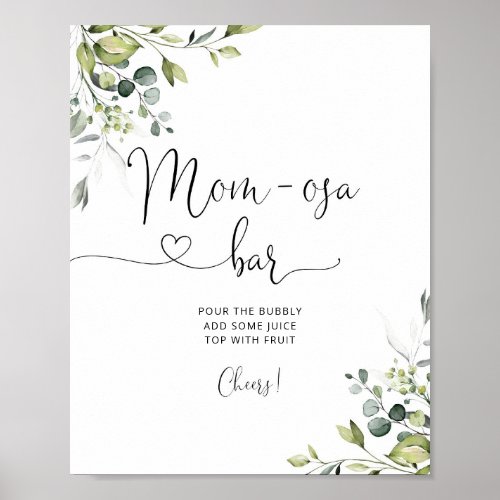 Greenery eucalyptus Mom_osa bar Poster