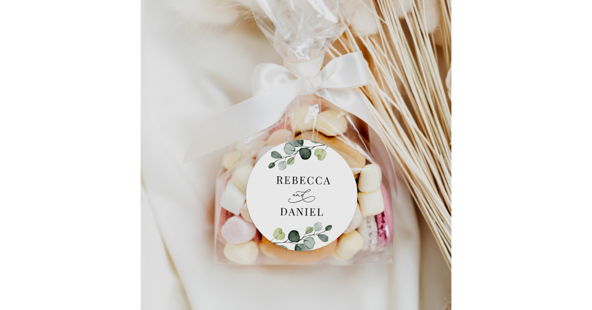 Eucalyptus Wedding Welcome Custom Favor Bags