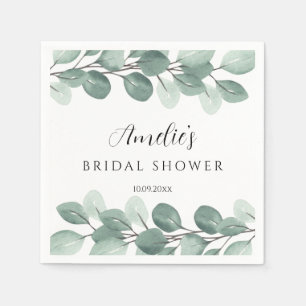 Greenery Eucalyptus Rustic Bridal Shower  Napkins