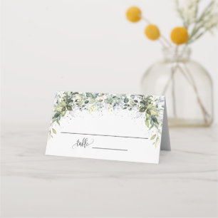 Greenery Eucalyptus Shower Wedding Seating Folded Place Card