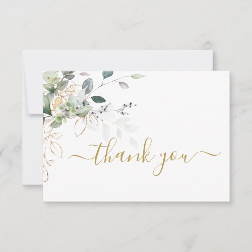 Greenery eucalyptus simple thank you Note Card