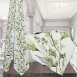 Greenery Eucalyptus Spray Vines Wedding Sage Green Neck Tie<br><div class="desc">Neck Ties for Tuxedo Royale by Leonbience. This wedding tie features a white background with watercolor painted eucalyptus greenery sprays and vines.</div>