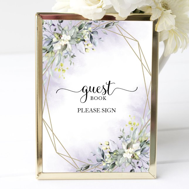 Greenery Eucalyptus Watercolor Guest Book Sign (Creator Uploaded)