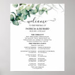 Greenery Eucalyptus Wedding Ceremony Program Sign<br><div class="desc">An elegant greenery wedding ceremony order of service program sign. Easy to personalize with your details. Check the collection for matching items. CUSTOMIZATION: If you need design customization, please get in touch with me via chat; if you need information about your order, shipping options, etc., please contact directly Zazzle support...</div>