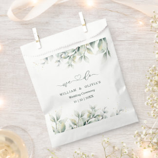 Greenery Eucalyptus Wedding Elegant Floral Wedding Favor Bag