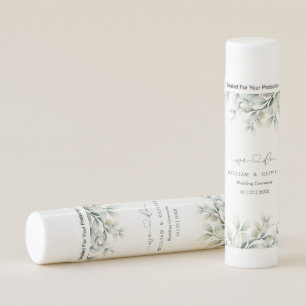 Greenery Eucalyptus Wedding Elegant Floral Wedding Lip Balm