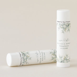 Greenery Eucalyptus Wedding Elegant Floral Wedding Lip Balm