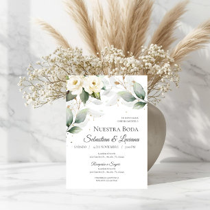 Greenery Eucalyptus Wedding invite in Spanish