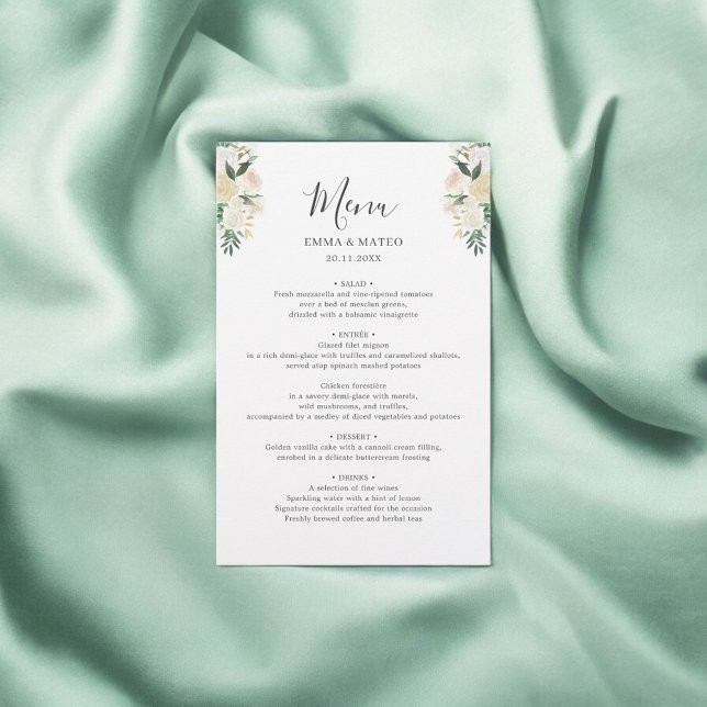 Greenery Eucalyptus Wedding Menu (Creator Uploaded)