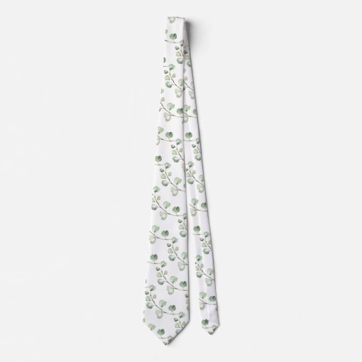 Greenery Eucalyptus Wedding Neck Tie | Zazzle