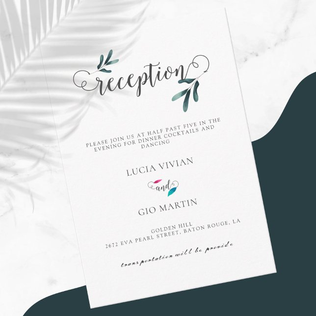 Greenery Eucalyptus Wedding Reception Invitation (Creator Uploaded)