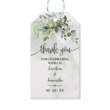 Greenery Eucalyptus Wedding Shower favor tag