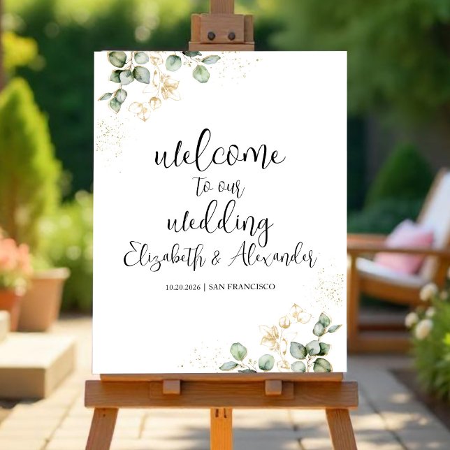 Greenery Eucalyptus Wedding Welcome Sign (Creator Uploaded)
