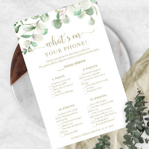 Greenery Eucalyptus What's On Your Phone Flyer