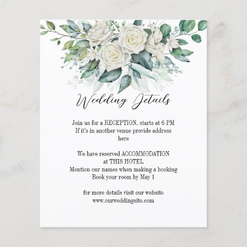 Greenery eucalyptus white roses wedding details