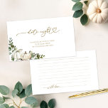 Greenery Fall Bridal Shower Date Night Cards<br><div class="desc">Create an elegant and timeless fall-themed wedding suite that effortlessly reflects your style with personalized details.</div>