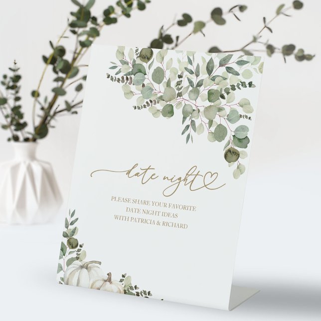 Greenery Fall Bridal Shower Date Night Jar Sign (Creator Uploaded)