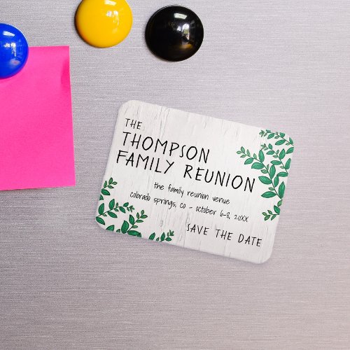 Greenery Family Reunion Save the Date Magnet