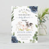 Greenery Farm Baby Shower Invitation (Standing Front)