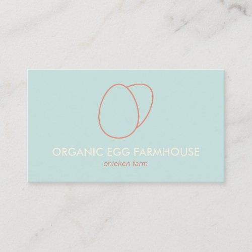 Greenery Farmhouse Chicken Egg Business Card