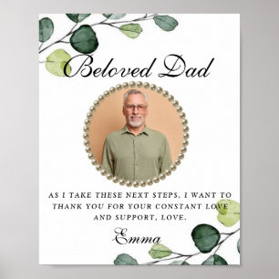 Greenery Father of the Bride Thank You Gift Poster