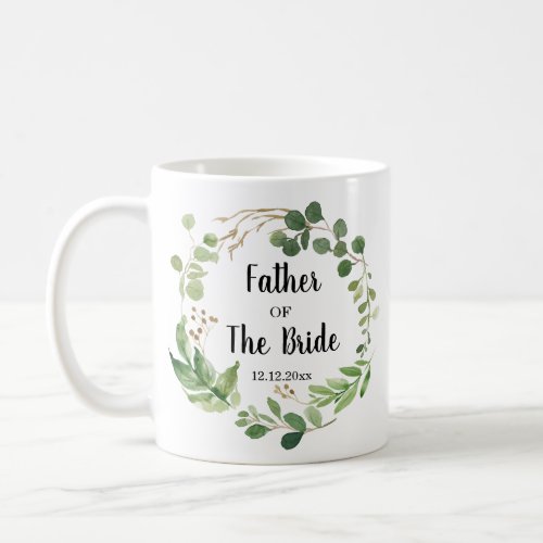 Greenery Father of the Bride Wedding Mug