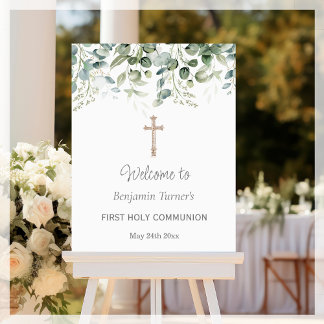  Greenery | First Holy Communion Welcome Foam Board