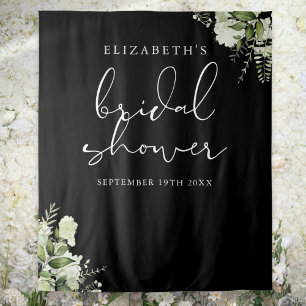 Greenery Floral Bridal Shower Photo Backdrop