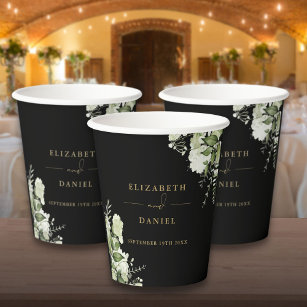 Custom Wedding Reception Paper Cups - GB Design House