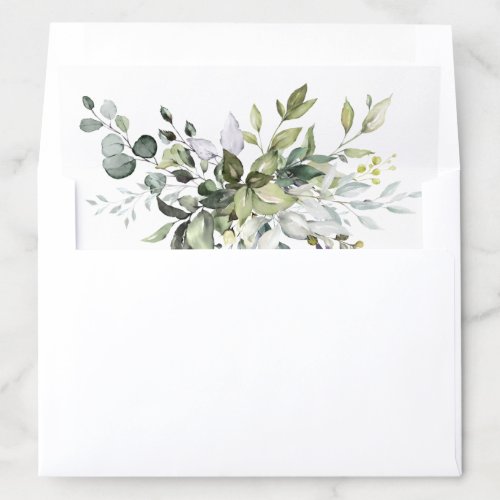 Greenery Floral Eucalyptus Envelope Liner