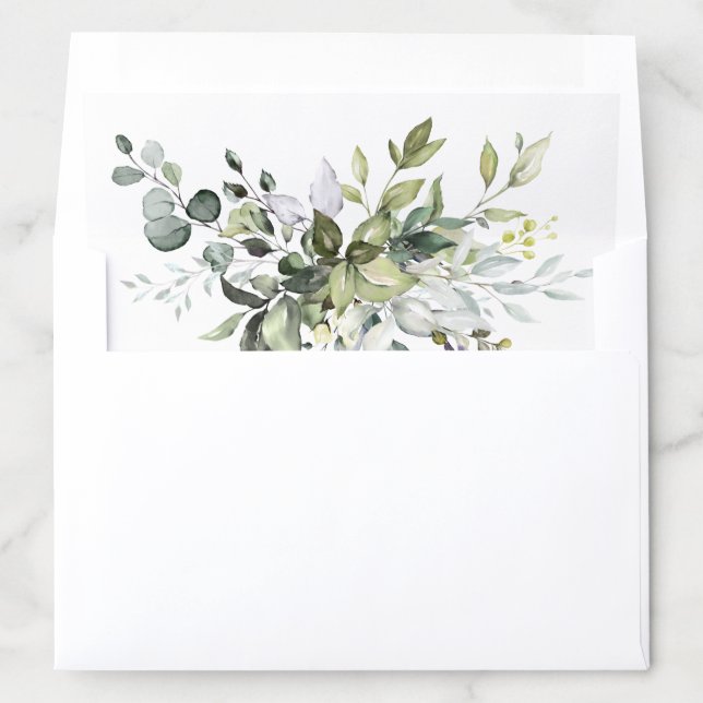 Greenery Floral Eucalyptus Envelope Liner (In Envelope)