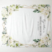 Greenery Floral Geometric Bridal Shower Backdrop (Front (Horizontal))