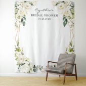 Greenery Floral Geometric Bridal Shower Backdrop (In Situ)