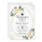 Greenery Floral Gold Geometric Graduation Party