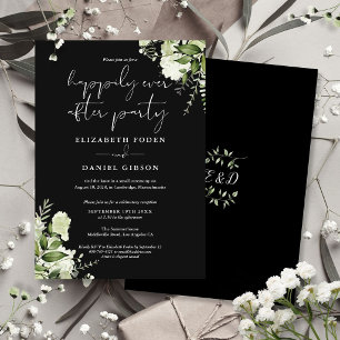Greenery Floral Happily Ever After Wedding Invitation