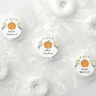 Greenery Floral Pumpkin Fall Baby Shower Life Saver® Mints