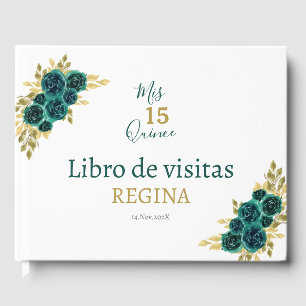 Greenery Floral Quinceañera Guest Book