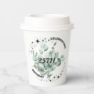 Greenery Floral Sky Star Birthday Celebration Paper Cups