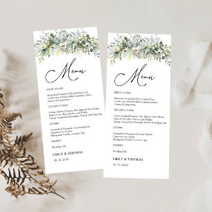Greenery Floral Wedding Ceremony Menu