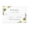 Greenery Floral Wedding RSVP Meal Choice Card