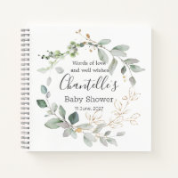 Greenery foliage Baby Shower Guest Book