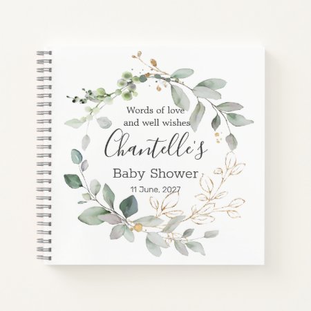 Greenery Foliage Baby Shower Guest Book